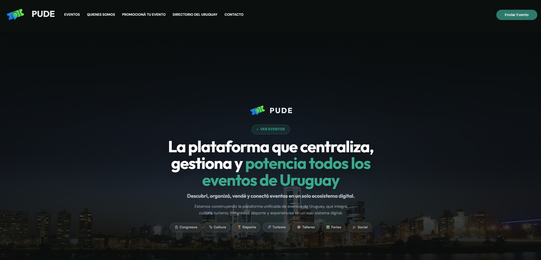 PUDE â€” Plataforma de eventos en Uruguay para Eventurismo