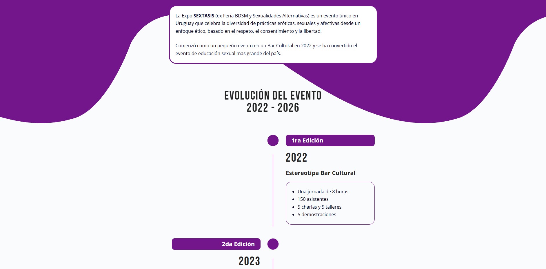 Agenda del evento SEXTASIS